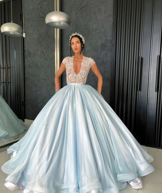 Prom Dresses, ball gown Prom Dresses,fashion blue cheap long Prom Dresses  cg6291