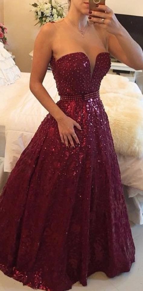 Dark Purple Strapless Prom Dress  cg6334