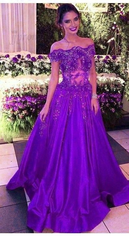 Purple Prom Dresses, Beaded Prom dress  cg6576