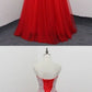 Red Sweetheart Long Tulle Prom Dresses with Beadings   cg6589