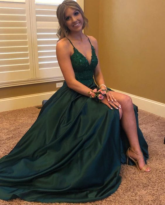 Green Long Prom Dress,Evening Dress,Prom Dresses  cg6699