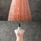 Elegant Peach Wedding Party Dresses. Special V-neck Bridesmaid Gowns With Beading, Elegant Formal Gowns  cg6714