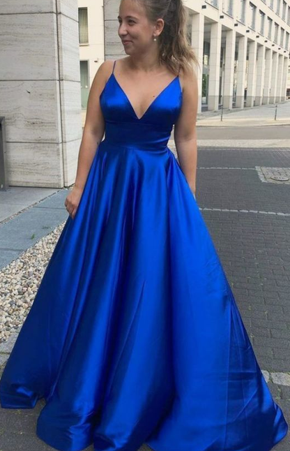 Simple Royal Blue Prom Dresses Long Prom Dresses  cg6929