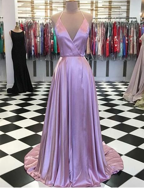 Pink Prom Dresses Long Halter Sweep Train Evening Party Dresses  cg6963