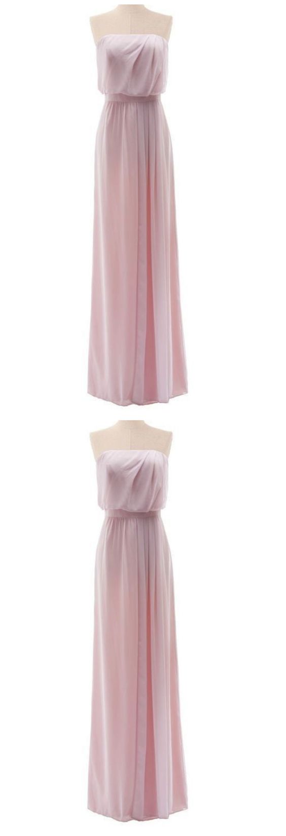 Strapless Chiffon prom Gown With Natural Waist  cg7005