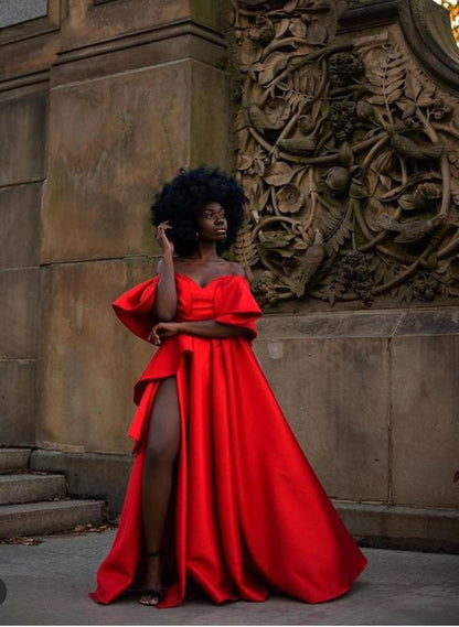 Red vintage prom dress, African clothing for women,African wedding dre classygown Red vintage prom dress, African clothing for women,African wedding dre classygown