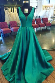 Green Color Prom Dress, Ball Gown, Evening Dress,Birthday Party Gown Long, Back to Schoold Party Gown  cg7491