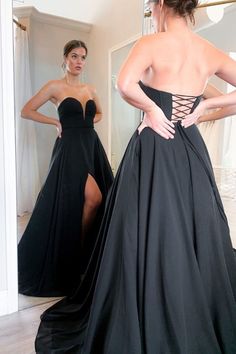 black long prom dress with sweetheart Prom Dress for Teens  cg7500
