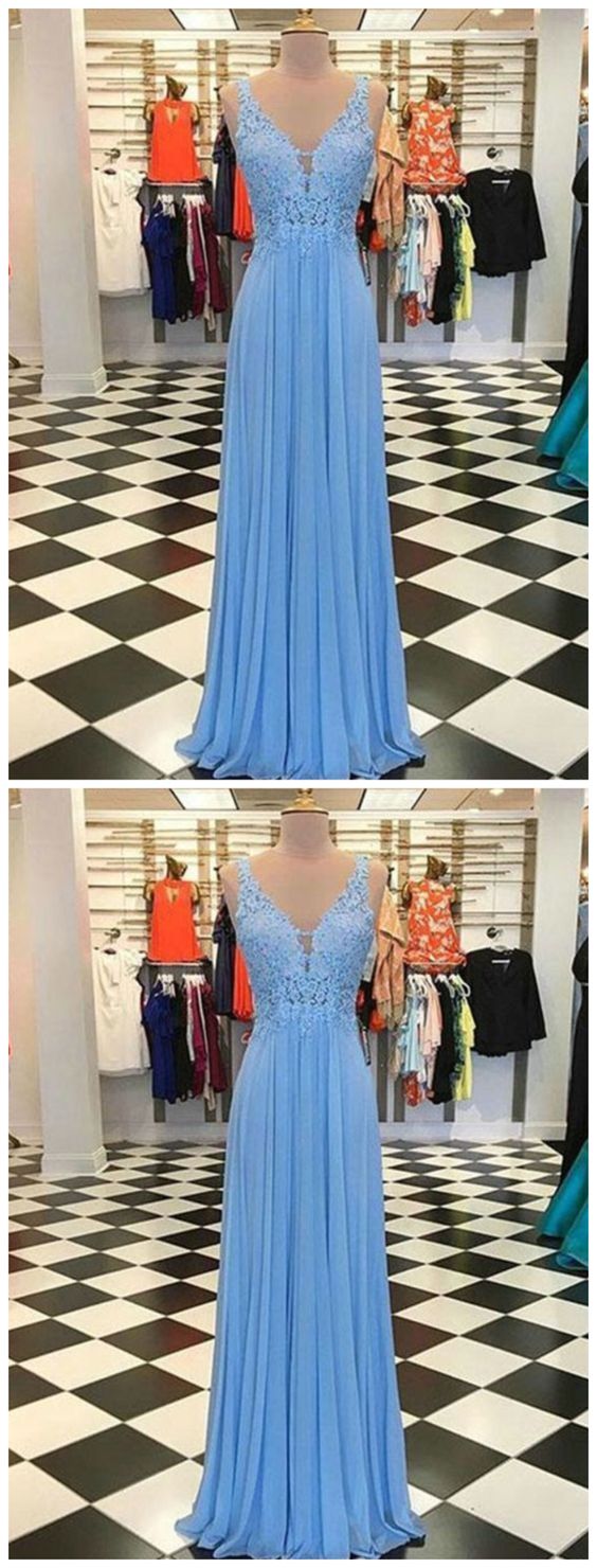 A-Line/Princess Spaghetti Straps Sleeveless Floor-Length Applique Chiffon prom Dresses  cg7571