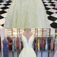 Deep V-neck Light Yellow Appliqued Sparkle Prom Dress  cg7609