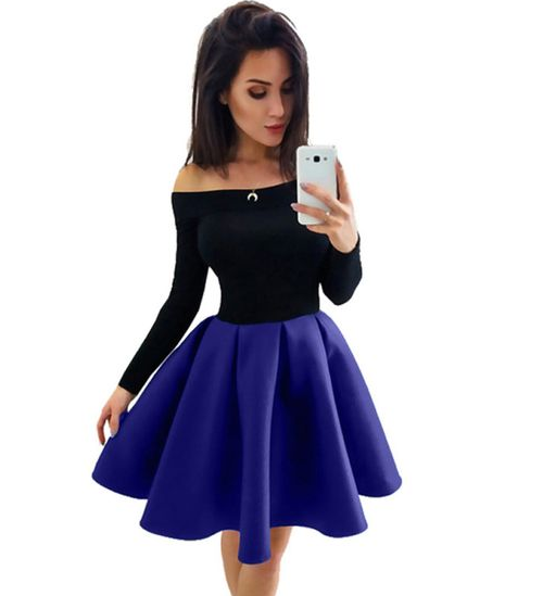 Cute long sleeve Short Homecoming Dresses  cg7662