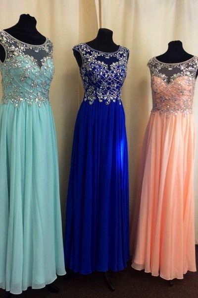 Real Made A-Line Beading Chiffon Real Made Prom Dresses,Evening Gowns,Evening Dress  cg7694