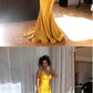New Arrival V Neck Formal Evening Gown Mermaid Prom Dress For Senior Spaghetti Straps  cg7739