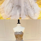 Champagne tulle lace long prom dress lace formal dress  cg7807