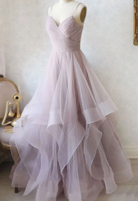 Simple sweetheart neck tulle long prom dress formal dress  cg7811