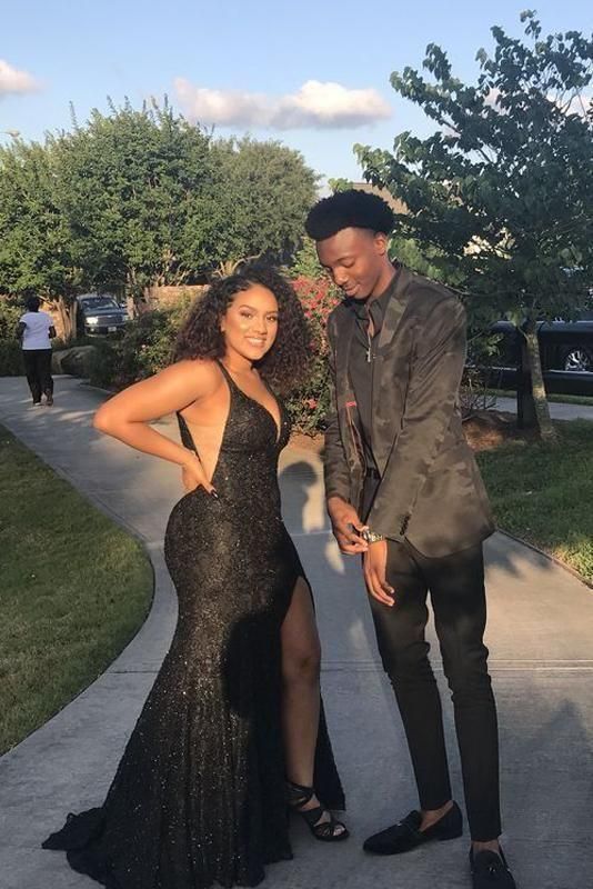 Prom Dresses Elegant, Black Floor-Length Sequined Regular Straps V-nec classygown Prom Dresses Elegant, Black Floor-Length Sequined Regular Straps V-nec classygown