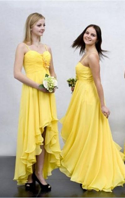 Charming Prom Dress, Sexy Spaghetti Straps Yellow Prom Dresses, Long Party Dress  cg8158