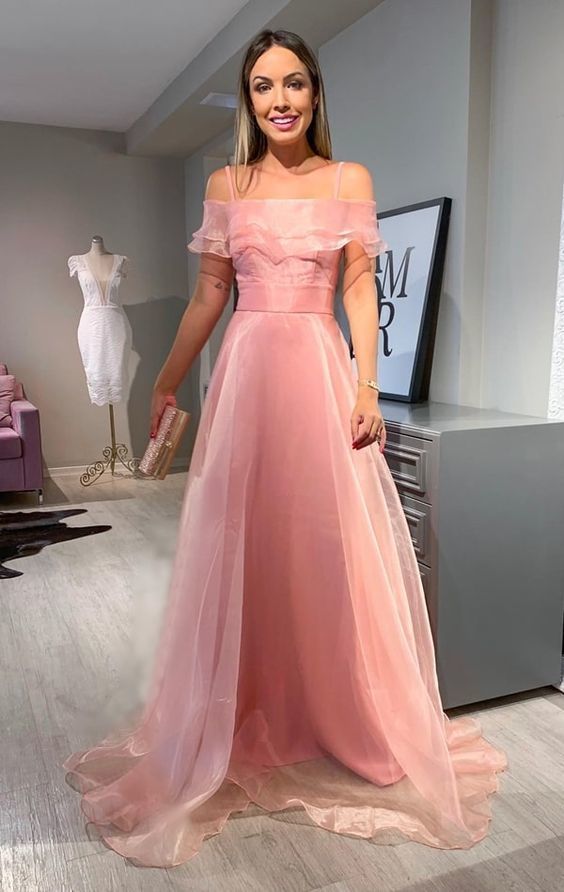 elegant pink long prom dress  cg8452
