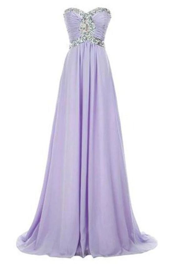 Long Chiffon Prom Dress 2020 Evening Gown Crystal  cg8503