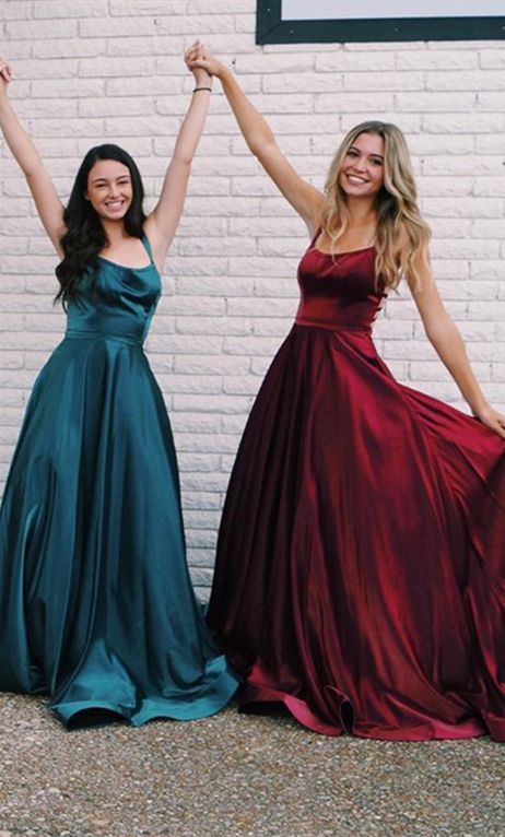 simple long prom dresses, burgundy prom dresses for teens  cg8558