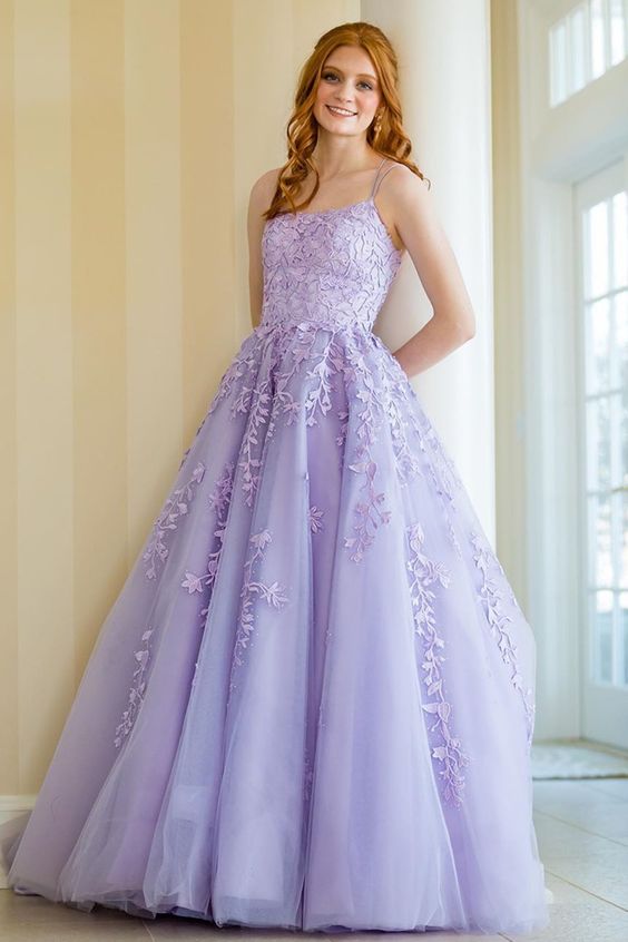 pretty lilac prom dress, ball gown prom dresses, formal graduation party gowns  cg8619