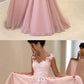 A-Line Pink Appliques Prom Dress, Long Prom Dress, Charming Prom Dress, Chiffon Evening Dress cg909