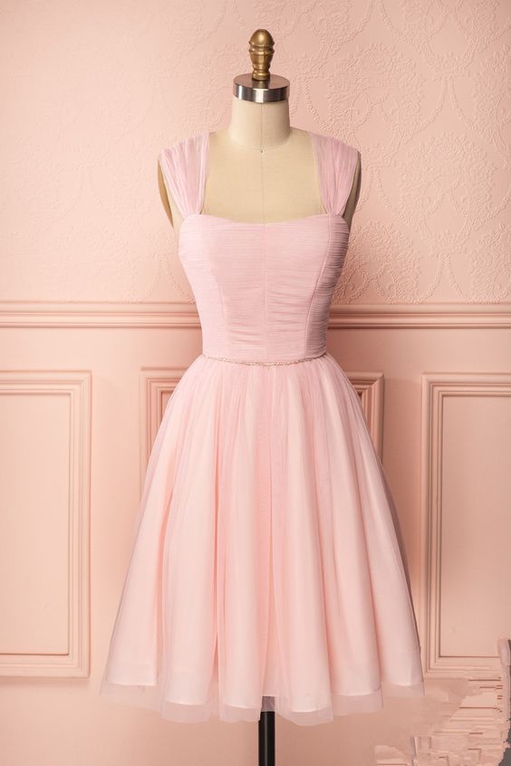 Short Pink Party Dress Homecoming Dress   cg9097