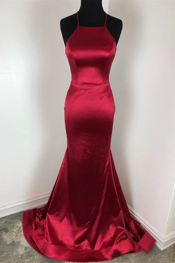 lace up burgundy satin prom dresses, classic burgundy satin prom dresses  cg9150