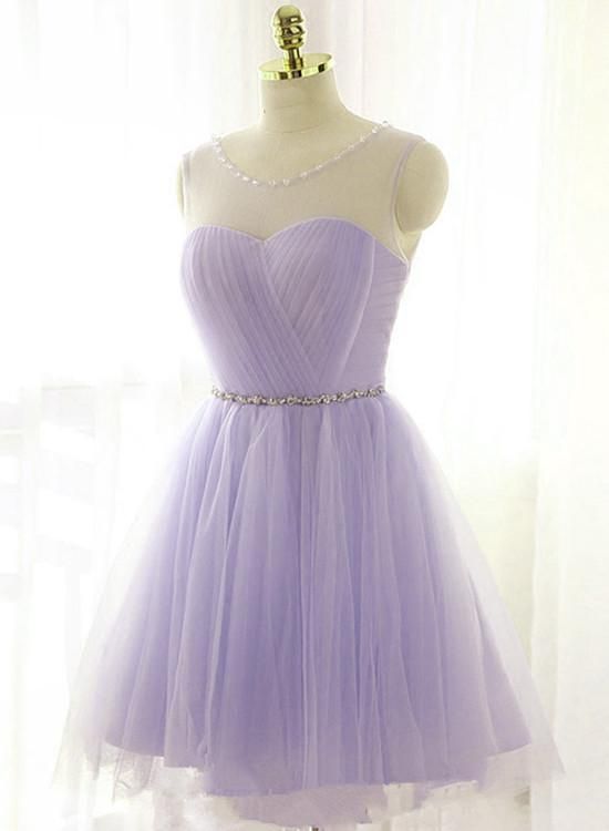 Cute Lavender Homecoming Dress with Belt  cg9170