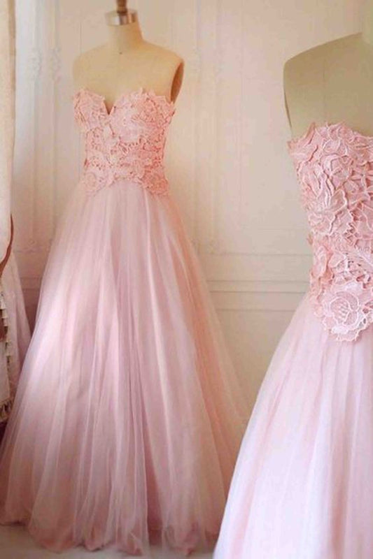 Charming Prom Dress,Tulle Prom Dress,Appliques Prom Dress,Sweetheart Prom Dress   cg9424