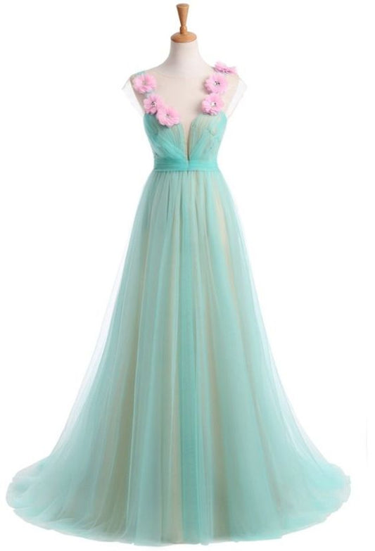 Long Bridesmaid Dress, Tulle Bridesmaid Dress, Sleeveless Bridesmaid prom Dress   cg9519