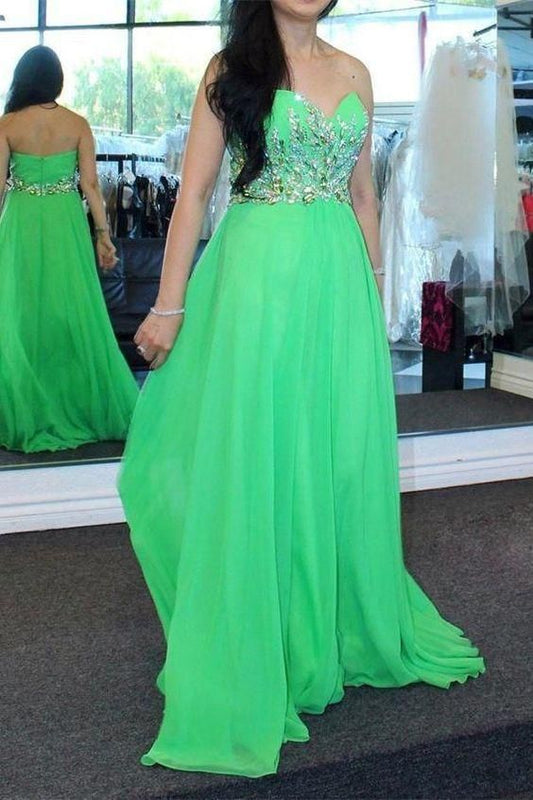 Absorbing Green Prom Dresses, Prom Dresses A-Line, Chiffon Prom Dresses, Prom Dresses For Cheap  cg9712