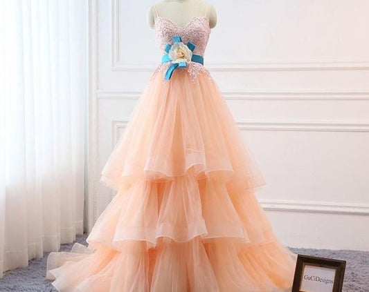 Quinceanera Dress, Long Prom Dress With Lace    cg9825