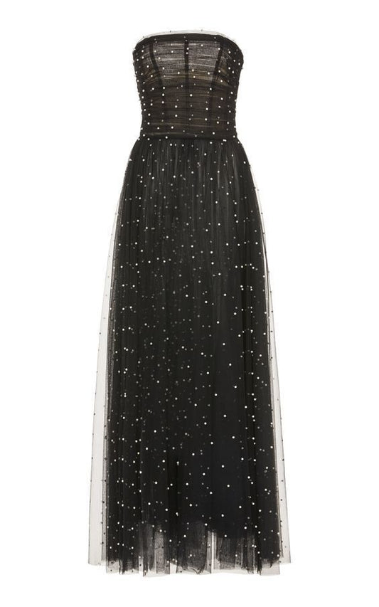 Black Tulle Prom Dress, Long Prom Dress   cg9832
