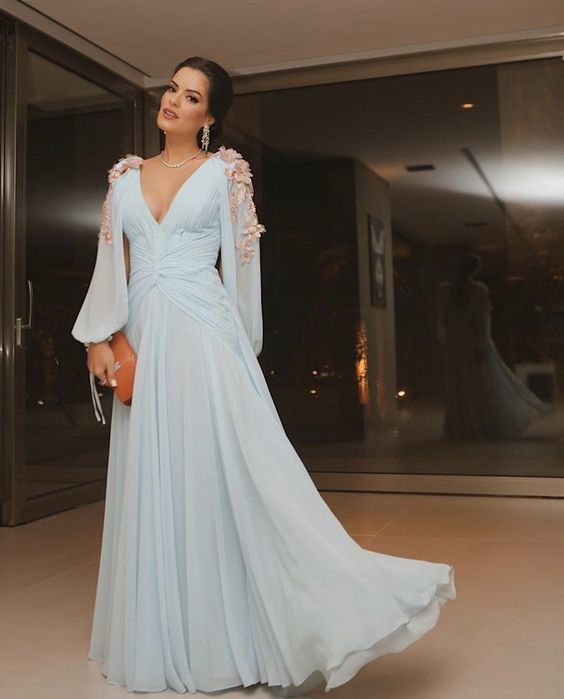 Long sleeves prom dress ,chiffon prom dress   cg9930